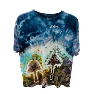 Mushroom Ice Dye T-Shirt Adult L Unisex Custom Hand Dyed Psychedelic Festival